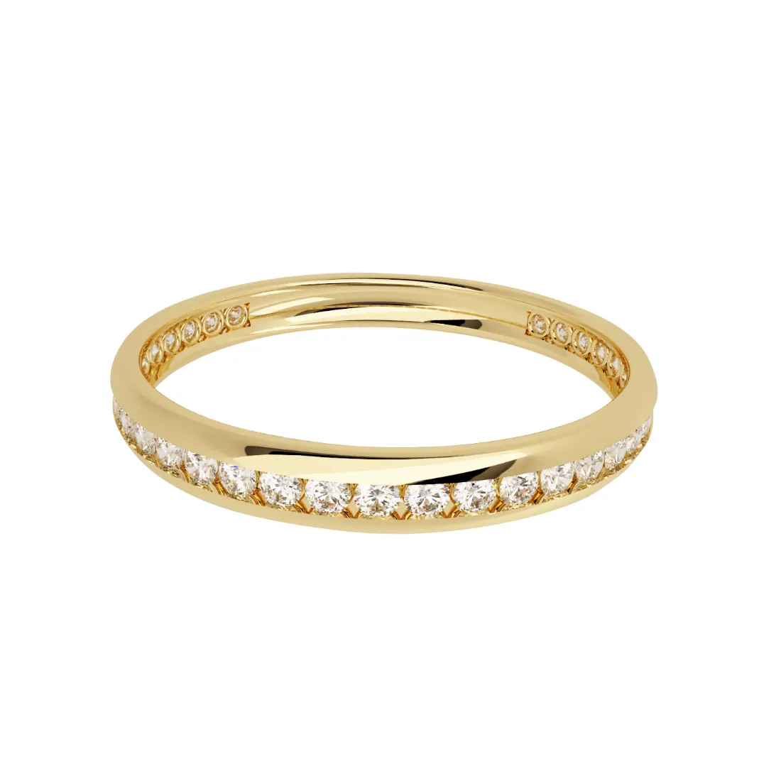 Churumbela con Diamantes de Oro Amarillo de 14K