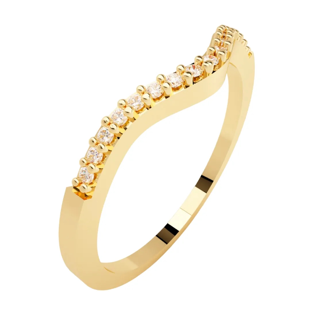 Churumbela Oro Amarillo 14K con Diamantes B3902A12