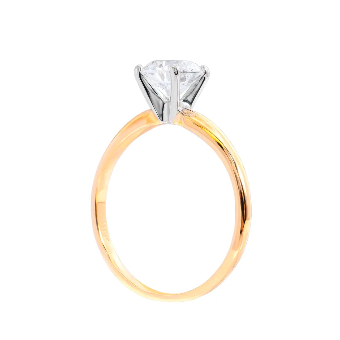 Anillo Oro Amarillo 14k, con Diamante Central RB050TTM