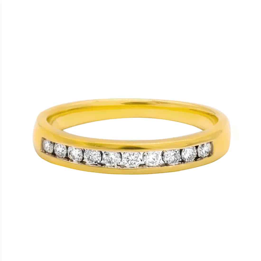 Churumbela con Diamantes de Oro Amarillo de 14K