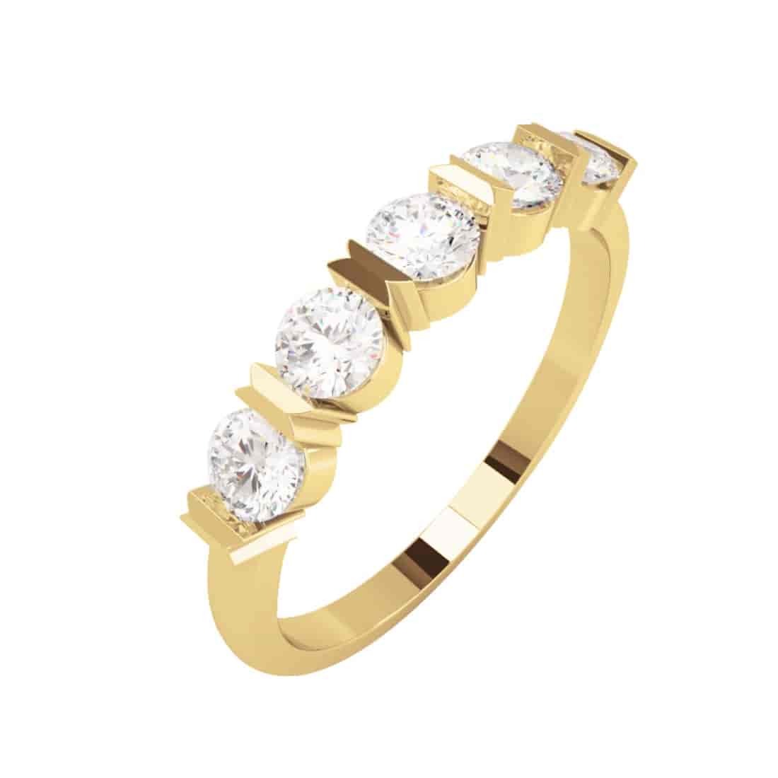 Churumbela con Diamantes de Oro Amarillo 14k