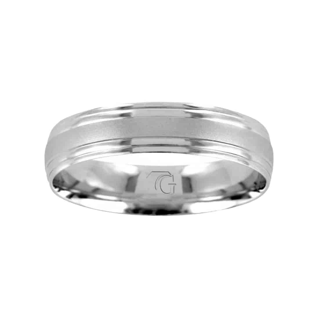 Argolla de Matrimonio Oro Blanco 14K MOD. 03