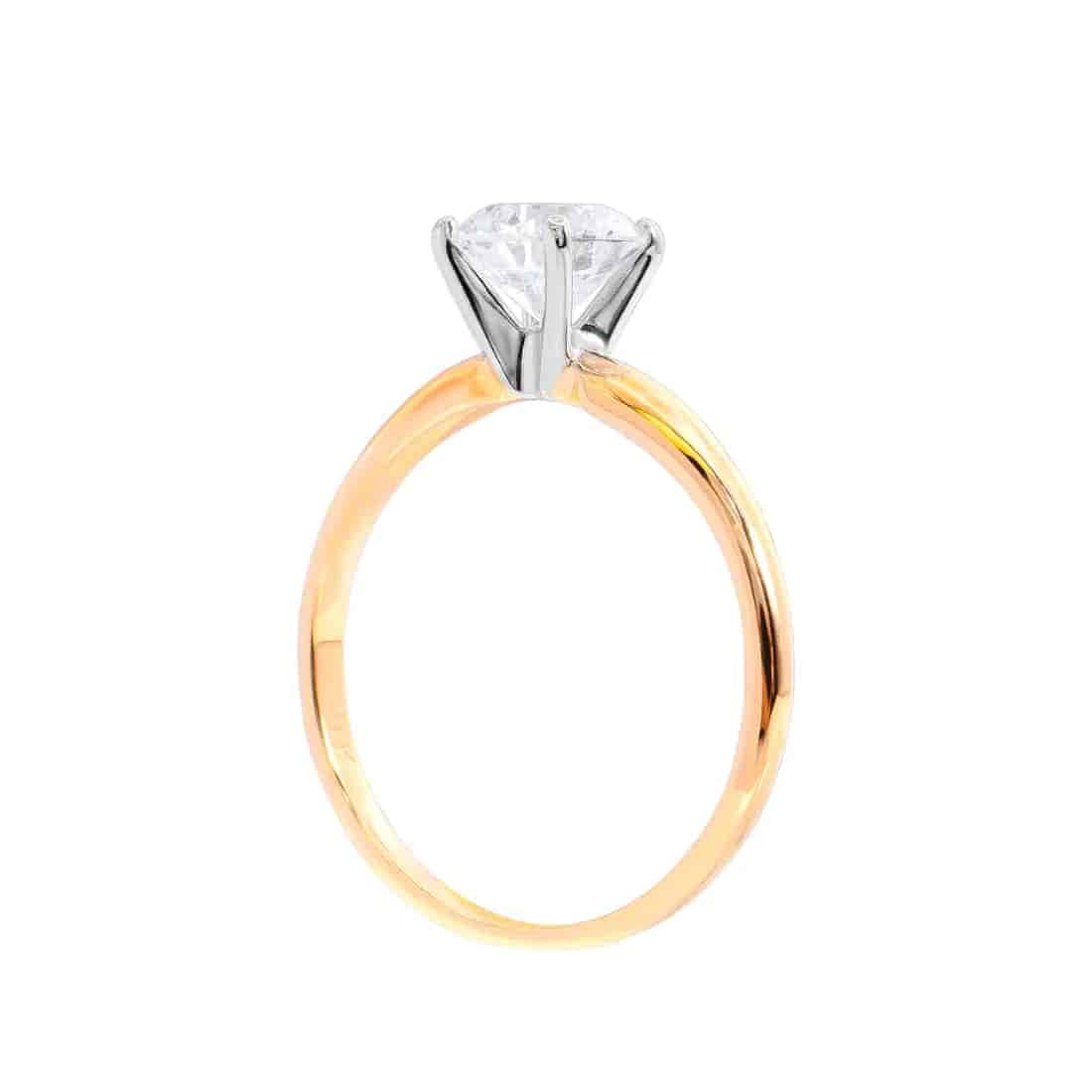 Anillo Oro Amarillo 14k, con Diamante Central RB030TTM