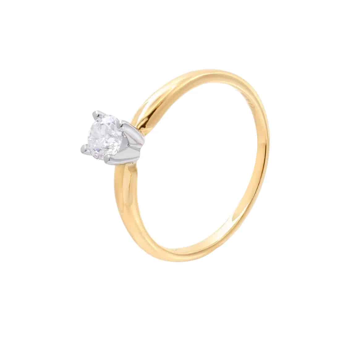 Anillo Oro Amarillo 14k, con Diamante Central RB050TTM