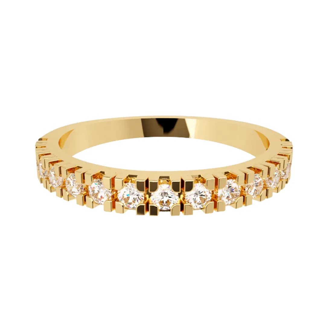 Churumbela con Diamantes de Oro Amarillo de 14K