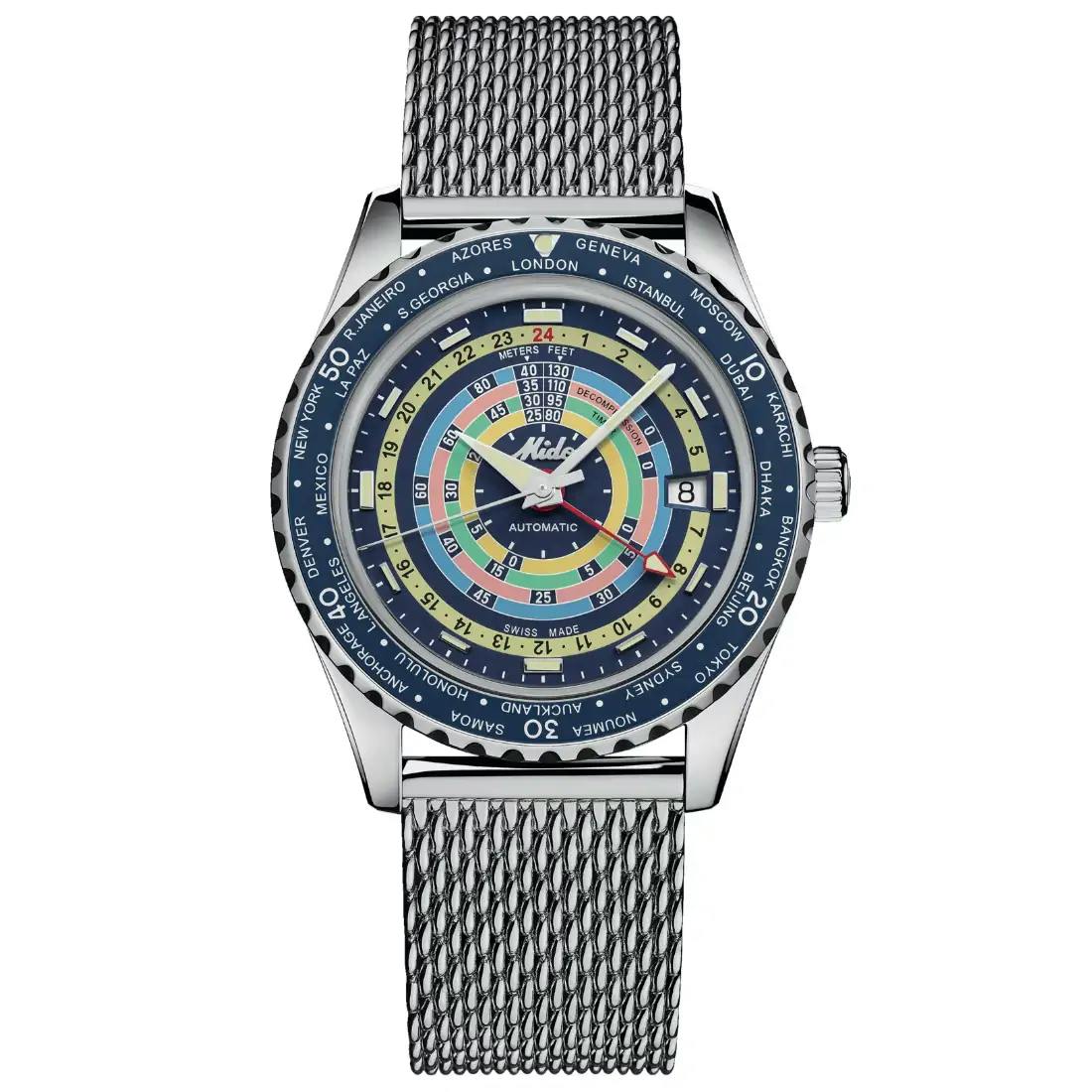 Reloj Mido Ocean Star Decompression Worldtimer Edición Especial M026.829.17.041.00