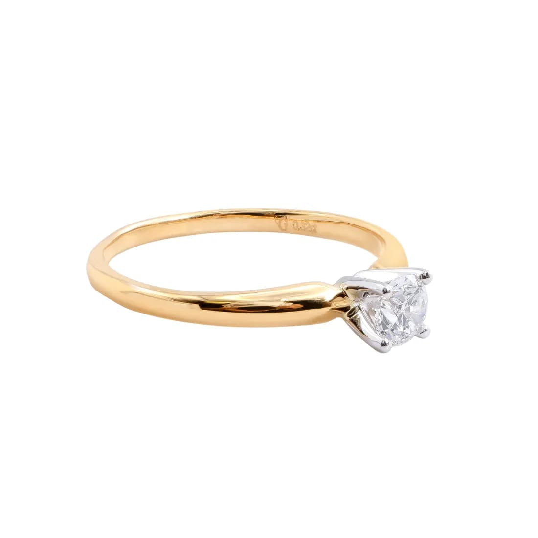 Anillo Oro Amarillo 14k, con Diamante Central RB030TTM