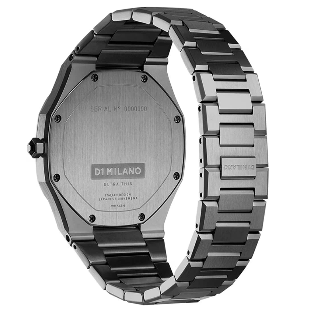 Reloj D1 Milano Ultra Thin Gun Metal D1-UTBJ15